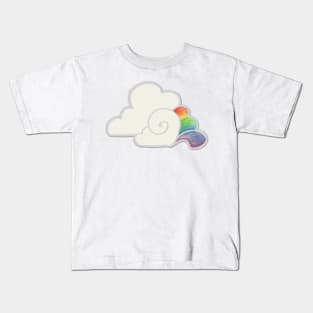 Watercolor Rainbow Cloud Kids T-Shirt